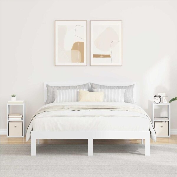 Bedside Table 2 pcs White 25.5 x 22 x 49.5 cm Engineered Wood vidaxl