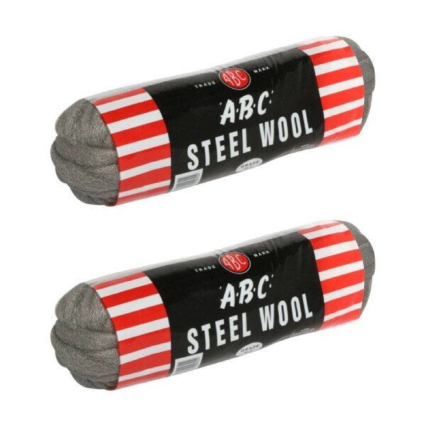 2x 12pc ABC 500g Home Professional Cleaning Steel Wool Hanks Grade 00