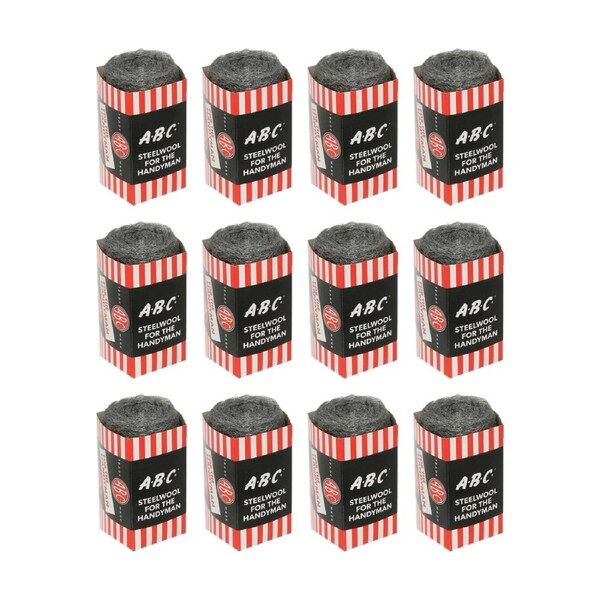 12PK ABC Handyman Home Professional Cleaning Steel Wool Refill Grade 2