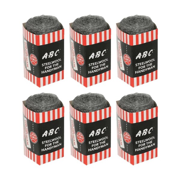 6PK ABC Handyman Home Professional Cleaning Steel Wool Refill Grade 0000