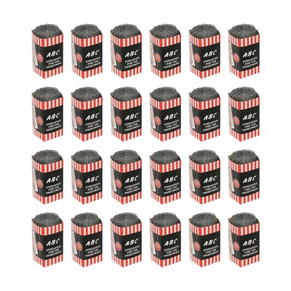 24PK ABC Handyman Home Professional Cleaning Steel Wool Refill Grade 3