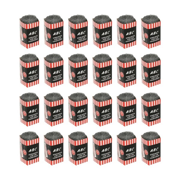 24PK ABC Handyman Home Professional Cleaning Steel Wool Refill Grade 000