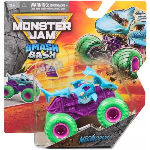 Monster Jam Smash and Bash Series 3 Megalodon 1:64 Scale
