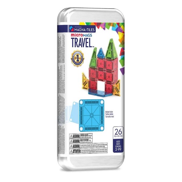 MAGNA-TILES MicroMAGS Travel Set 26 Piece Magnetic Construction Set