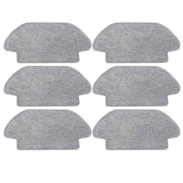 Pack of 6 Wipes for Mi Robot Vacuum Mop 2S / S12 / Mop P/Mop Pro Microfibre Mop Pad Washable Mop Cloth Accessory
