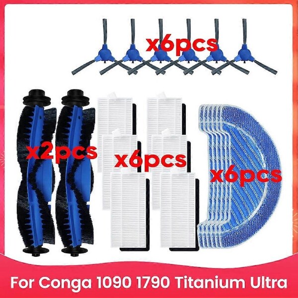 For 1090 1790 Titanium Ultra Vacuum Cleaner Main Side Brush Filter Mop Brush Parts Accessory Kit