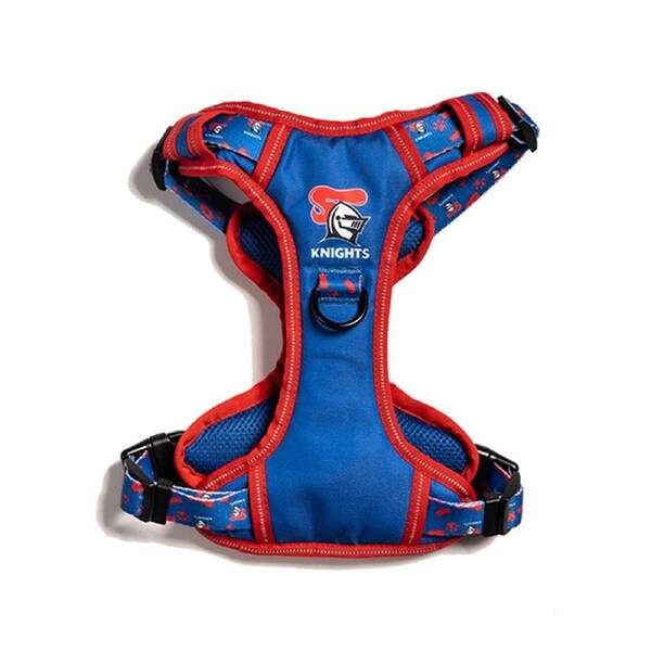 NRL Newcastle Knights Pet Dog Padded Harness Adjustable Vest L
