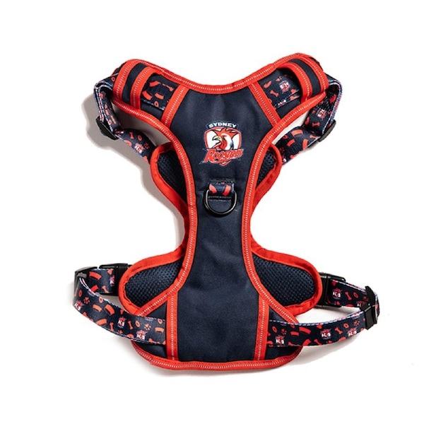 NRL Sydney Roosters Pet Dog Padded Harness Adjustable Vest L