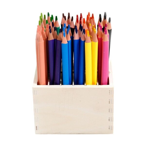 60pc Tacco Jumbo Hexagonal Colouring Pencils Kids Craft Art 3y+