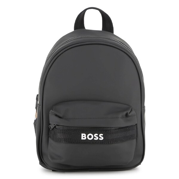 BOSS KIDSWEAR Boys Black Backpack with Silicon Logo