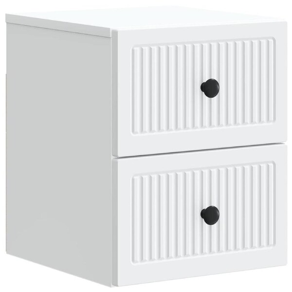 Wall-Mounted Bedside Cabinet White 33 x 34.5 x 40 cm vidaXL