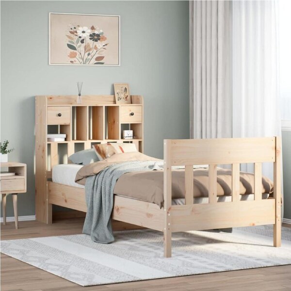 Bed Frame without Mattress 90x190 cm Solid Wood Pine vidaXL