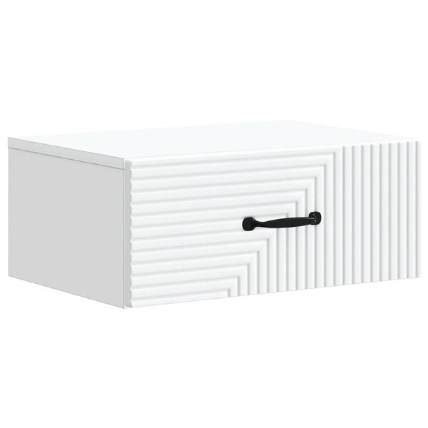 Wall-Mounted Bedside Cabinet White 49 x 34.5 x 20 cm vidaXL