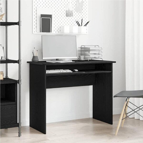 Desk Black Oak 90x50x74 cm Engineered Wood vidaXL