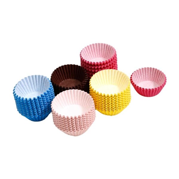 6x 1400pc Tacco Mini Coloured Patty Pans 3cm Base 25cm 3y+ Multicolour