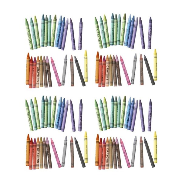 4x 40pc Tacco Crayons Kids Classroom Equipment Art Supplies 3y+ Multicolour