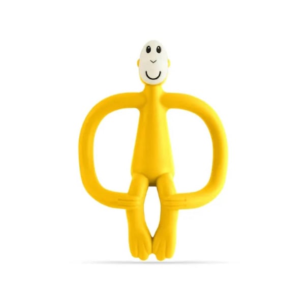 Matchstick Monkey Teething Toy and Gel Applicator - Yellow