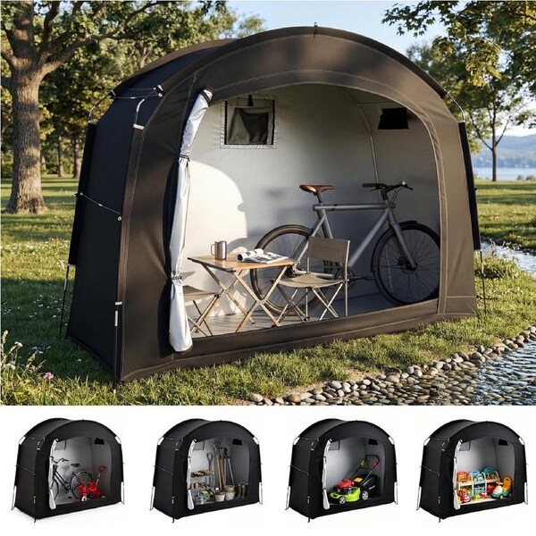 Advwin Outdoor Bike Storage Tent Shed 200*80*165cm, PU4000 Waterproof Portable Bike Covers Shelter