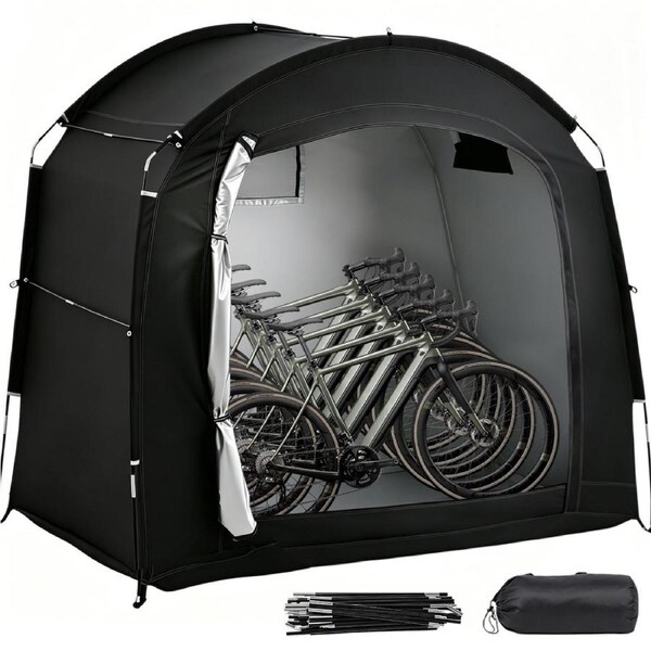 Advwin Outdoor Bike Storage Tent Shed 220*150*185cm, PU4000 Waterproof Portable Bike Covers Shelter