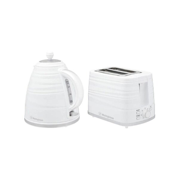 Westinghouse Kettle & Toaster Pack - White Stripe ALL