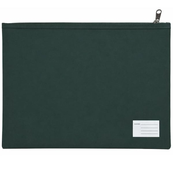Leuts Jumbo Pencil Case Zip Large Capacity Pen Pouch Compartments - Bottle Green