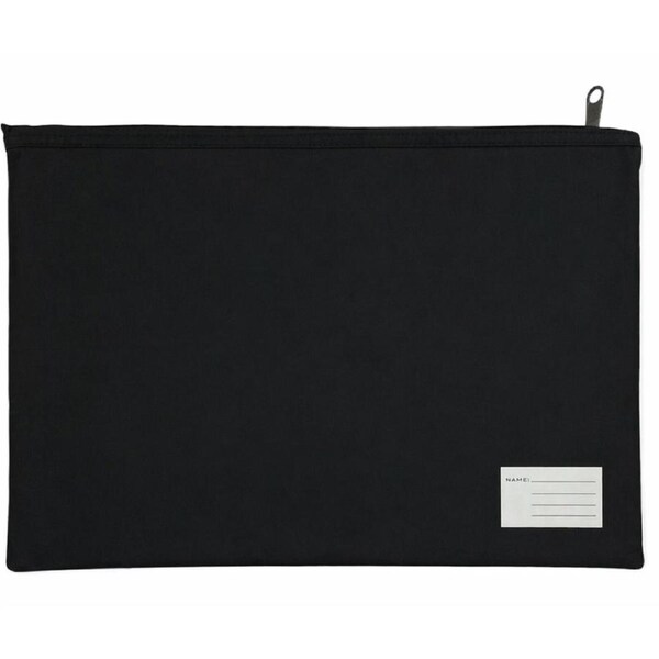Leuts Jumbo Pencil Case Zip Large Capacity Pen Pouch Compartments - Black