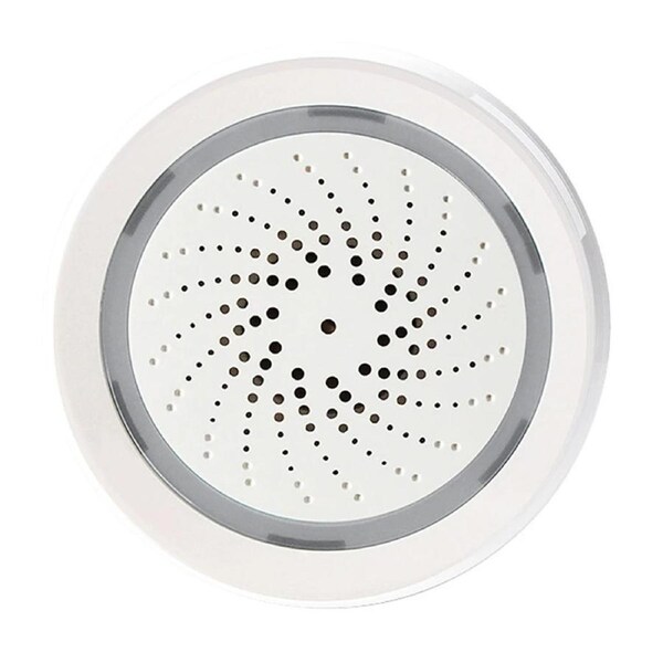 Laser Smart Wi-Fi Alarm White W/ 90dB Siren App & Voice Control