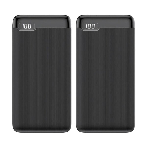 2PK Chargecore 10000mAh Power Bank Fast Charging With Battery Display Black