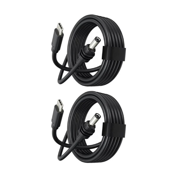 2PK Laser ChargeCore USB-C To DC 100W Starlink Mini Durable Cable 5m Black