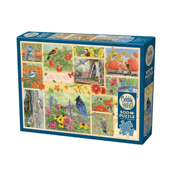 Cobble Hill Garden Birds in Autumn Jigsaw Puzzle 500 Pieces