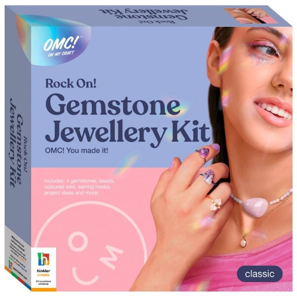 Gemstone Jewellery Kit incl 4x Gemstones Beads & Coloured Wire