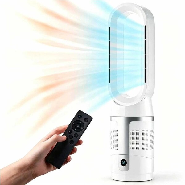 Quiet Bladeless Tower Fan and Purifier Heater and Air Fan Combo with Remote SPLENDID&CO (85078)