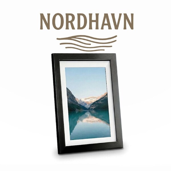 Nordhavn Black WiFi Digital Photo Frame - Instant Phone Photo Sharing - 32GB Memory -10.1" Display