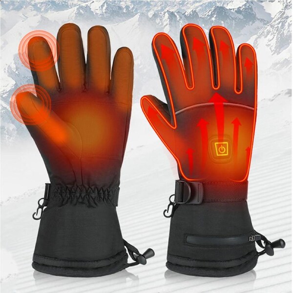 Battery Heated Gloves Electric Hand Warmers For Men Women Indoor Outdoor Use XL