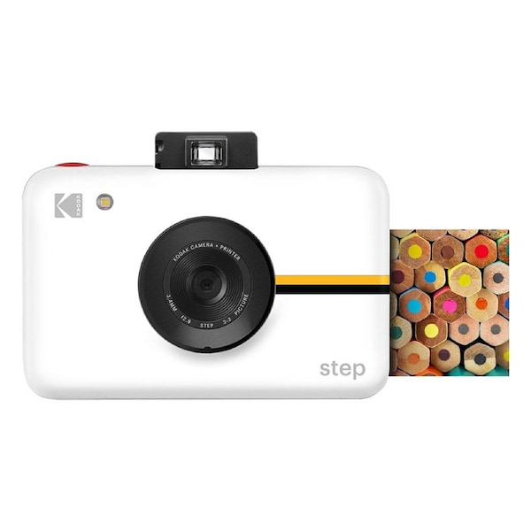 Kodak Step Instant Camera White with 10 Sheets Photo Paper