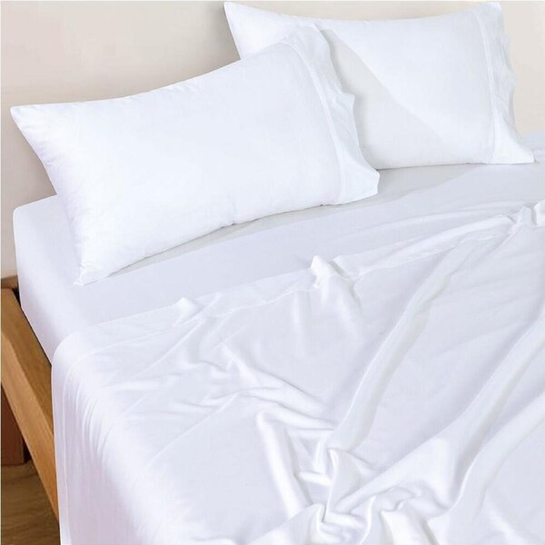 Bianca Rosebank 500TC Soft Queen Size Bed Sheet Set w/ 2xPillowcases White