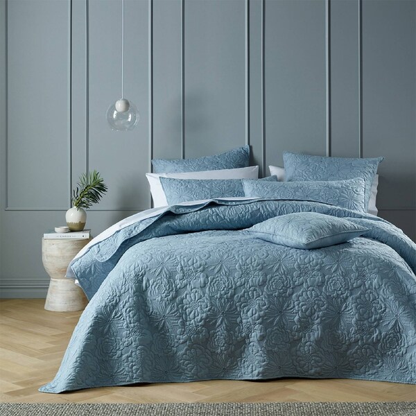 Bianca Sabrina Bedspread Provincial Blue - King Bed