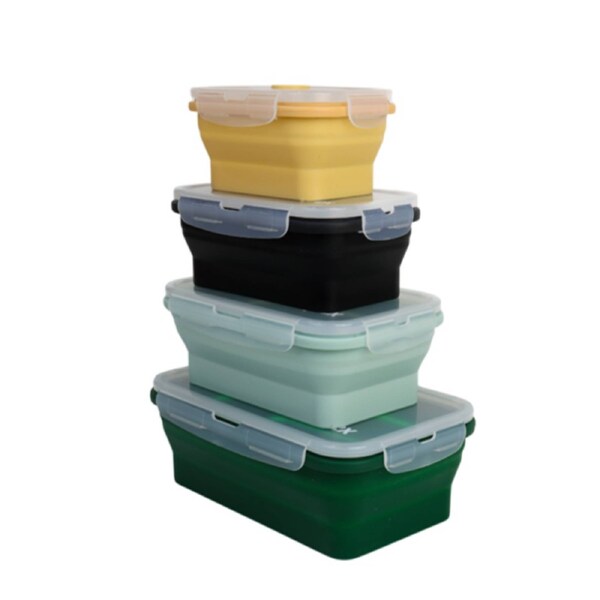 Supex Collapsible Rectangular Containers, Pack of 4