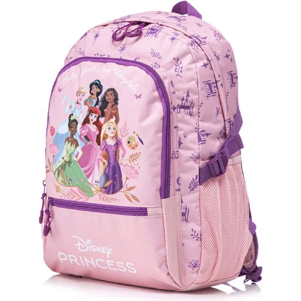 Disney Laptop Backpack Lightweight Padded Kids School Bag Princess 26L