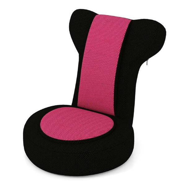 Giantex Adjustable Floor Chair w/Headrest & Backrest Padded Sponge Seat Heavy-Duty Metal Frame Comfy Lazy Sofa Gaming Chair for Living Room & Bedroom
