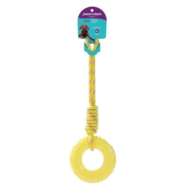 Paws & Claws Dog/Pet 45cm Rubber Donut Tugger TPR Ring Interactive Toy Assorted
