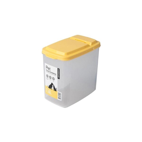 Locknlock 1.6L Cat/Dog Pet Flip Top Lid Food/Treats Storage Container Yellow