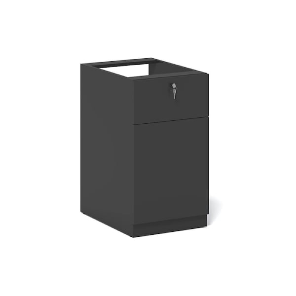 Modern Furniture KENTO 40x73cm Drawer Filing Pedestal Cabinet - Black