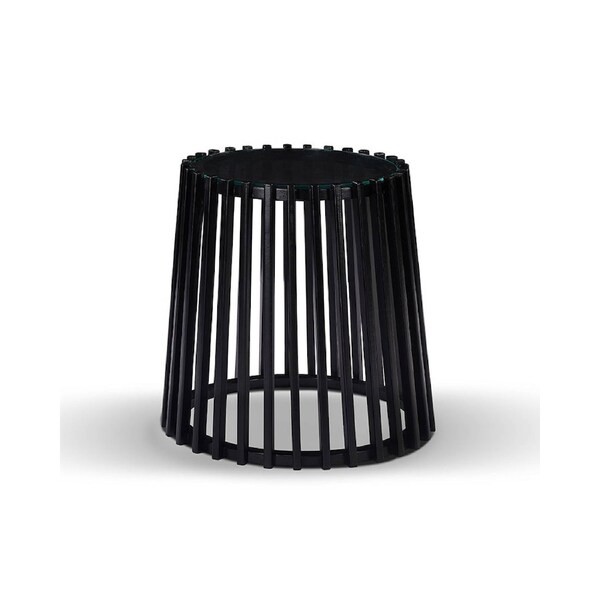 Modern Furniture LYNNA Side Table 50x48cm Solid Wood - Black