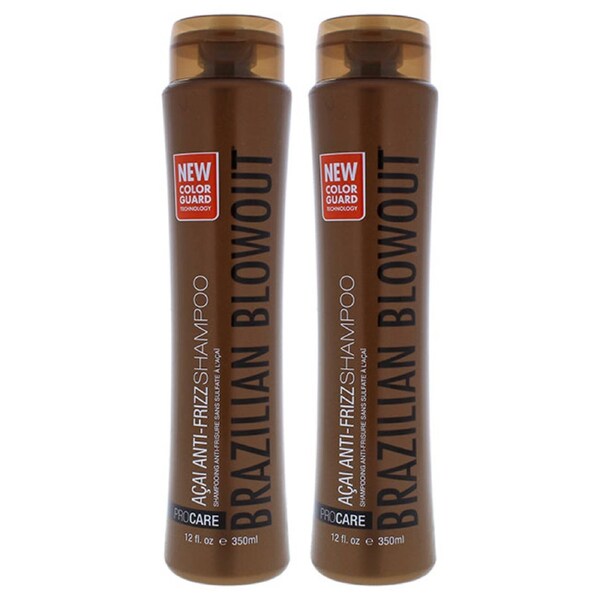 Acai Anti Frizz Shampoo by Brazilian Blowout for Unisex - 12 oz Shampoo - Pack of 2 12 oz