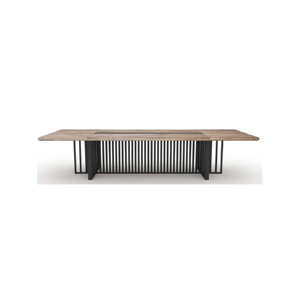 Modern Furniture VIDAL Boardroom Table 3.6m x 1.2m - Warm Oak & Black