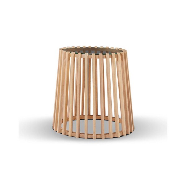 Modern Furniture LYNNA Side Table 50x48cm Solid Wood - Oak
