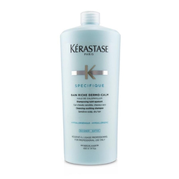 Kerastase Specifique Bain Riche Dermo-Calm Cleansing Soothing Shampoo (Sensitive Scalp, Dry Hair) 1000ml/34oz 1000ml/34oz