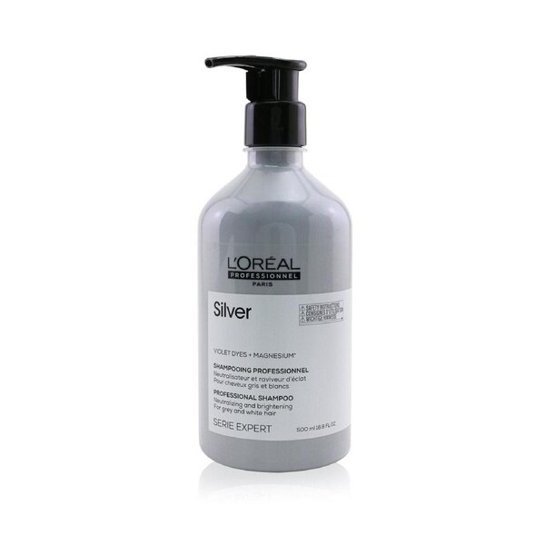 L'Oreal Professionnel Serie Expert - Silver Violet Dyes + Magnesium Neutralising and Brightening Shampoo (For Grey and White Hair) 500ml/16.9oz 500ml/16.9oz