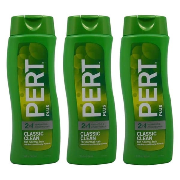 Classic Clean 2 in 1 Shampoo and Conditioner by Pert for Unisex - 13.5 oz Shampoo and Conditioner - Pack of 3 13.5 oz
